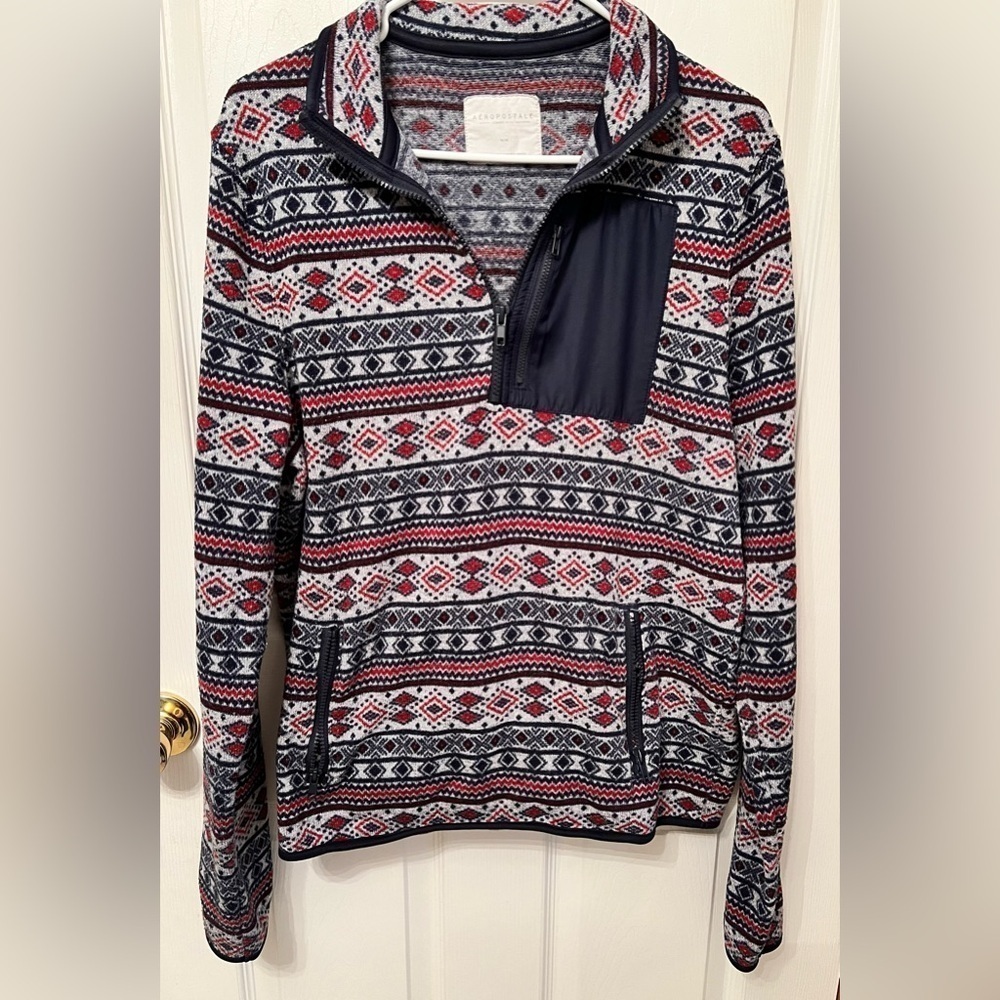 Aeropostal Quarter Zip Fleece Mens Sweater
